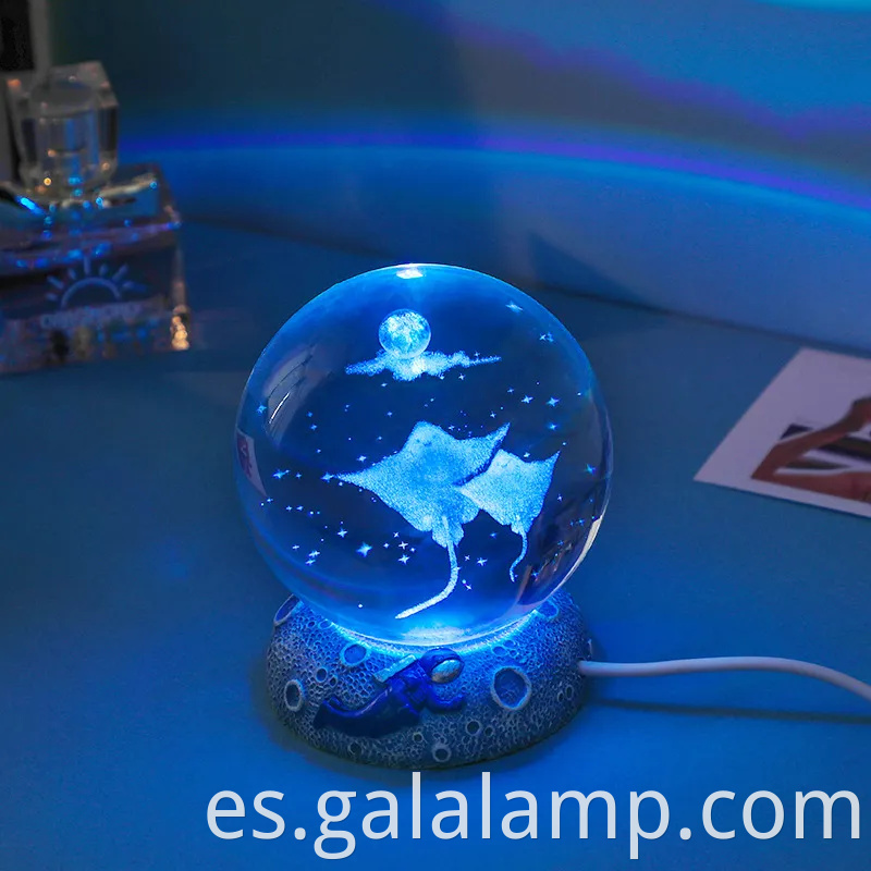 Luz nocturna de la bola de cristal brillante para la decoración del hogar